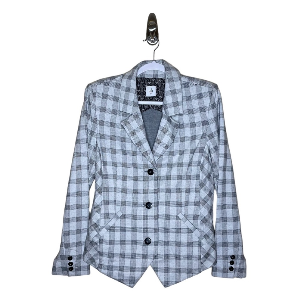 Cabi Style 5292 Valentina Checkered Plaid Blazer Jacket Size 10